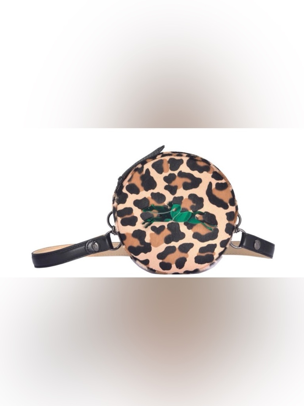 Longchamp Leopard Calfhair Round Fannypack/Belt Bag/Crossbody